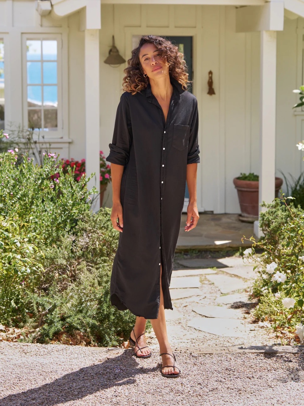 Frank & Eileen Rory shirtdress black denim